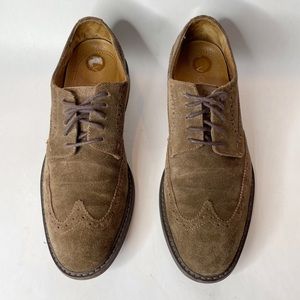 Vionic Bowery Bruno WingTip Oxford Derby  Brown Suede Shoe Size 9